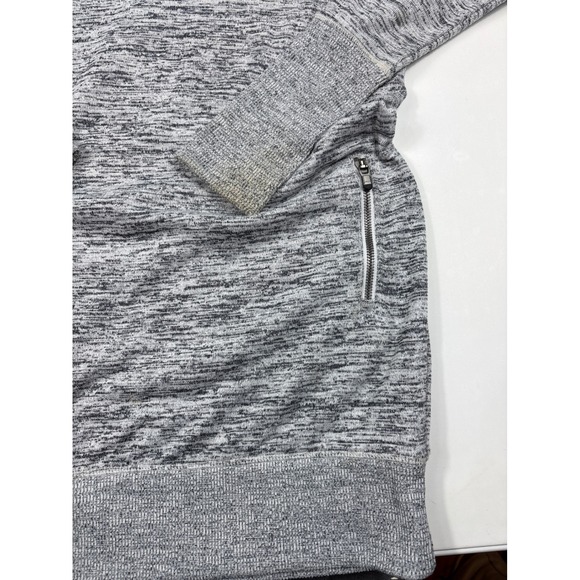 Athleta Women Gray Space Dye Cowl Neck Tunic Sweatshirt Zip Pockets XXS RN54023 - Picture 2 of 12
